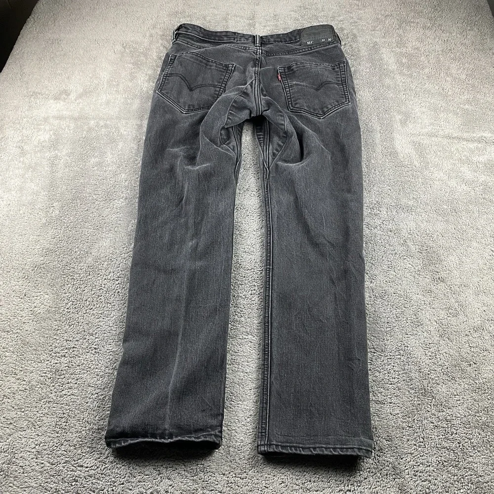 Levis 511 Slim Fit Jeans Mens 32x27 Black Low‎ Rise
